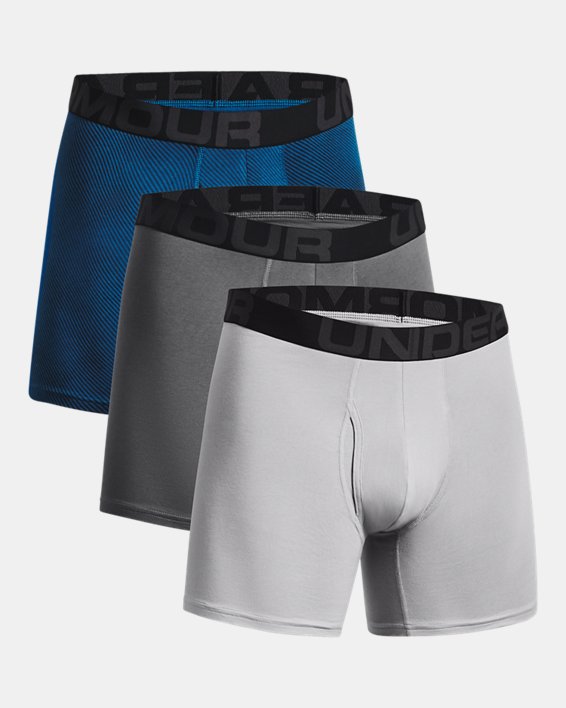 Men's Charged Cotton® 6" Boxerjock® – 3-Pack in Blue image number 2
